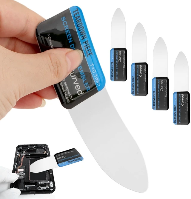 Main image of 5 Pcs Disassembly Screen Opener Tools,0.1mm Ultra Thin Curved Screen Pry Tool Professional Stainless Steel Metal for Mobile Phone Laptop Disassemble S-creen Repair Tools(Size:5 pcs)