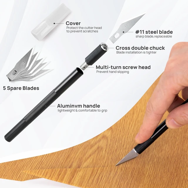 Alt view image 6 of 7 - Wallpaper Smoothing Tool Kit, Vinyl Film Wallpaper Tools | Peel and Stick Contact Paper Application Kit, Big Smoothing Squeegee, Felt Scraper, Edge Tucking Stick, Craft Knife & Blades