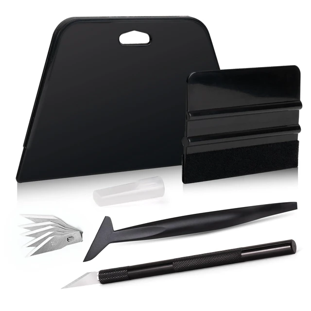 Alt view image 7 of 7 - Wallpaper Smoothing Tool Kit, Vinyl Film Wallpaper Tools | Peel and Stick Contact Paper Application Kit, Big Smoothing Squeegee, Felt Scraper, Edge Tucking Stick, Craft Knife & Blades