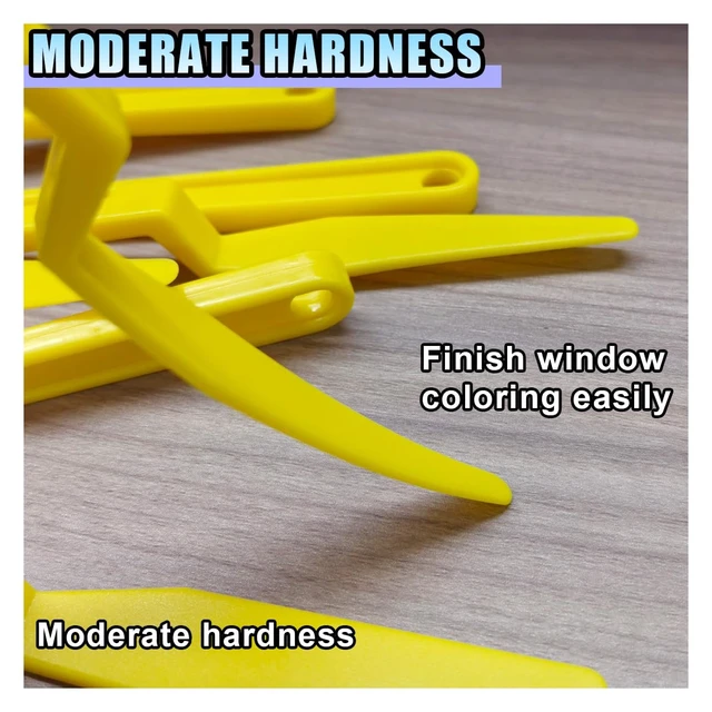 Alt view image 5 of 6 - Car Window Tint Squeegee Tool, Flexible Gasket Scraper, 5PCS | Plastic Long Handle Shank Corner Squeegee with Flat Lip for Vinyl Wrapping Application & Window Tinting Film Installation
