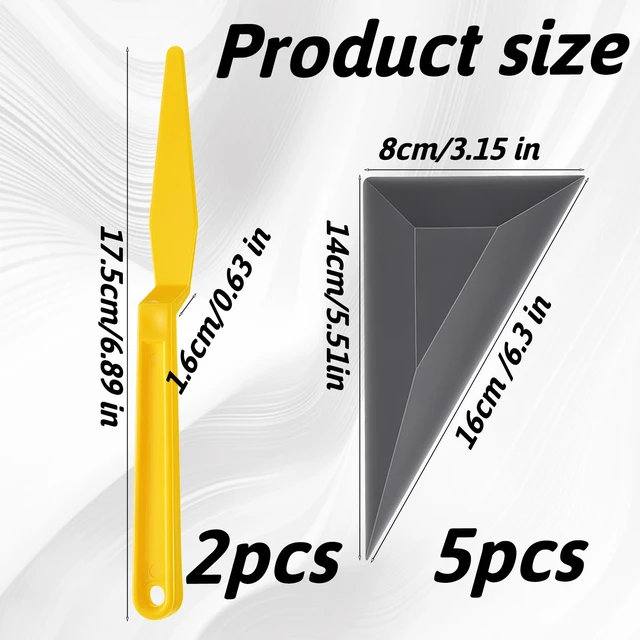 Alt view image 2 of 7 - 7Pcs Window Tint Tool, Car Window Tint Squeegee for Wrapping Window | window tint gel, triangle contour squeegee card scraper window tint squeegee for window tint