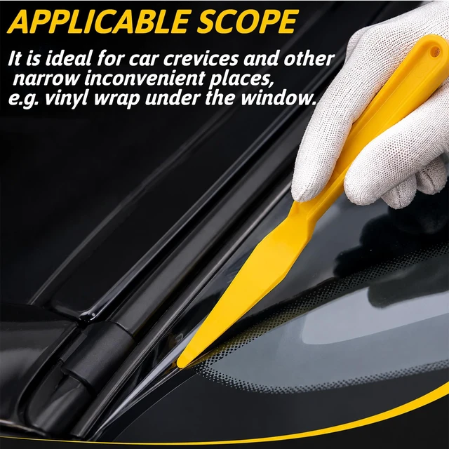 Alt view image 4 of 7 - 7Pcs Window Tint Tool, Car Window Tint Squeegee for Wrapping Window | window tint gel, triangle contour squeegee card scraper window tint squeegee for window tint