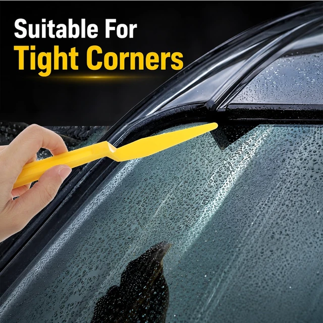 Alt view image 5 of 7 - 7Pcs Window Tint Tool, Car Window Tint Squeegee for Wrapping Window | window tint gel, triangle contour squeegee card scraper window tint squeegee for window tint