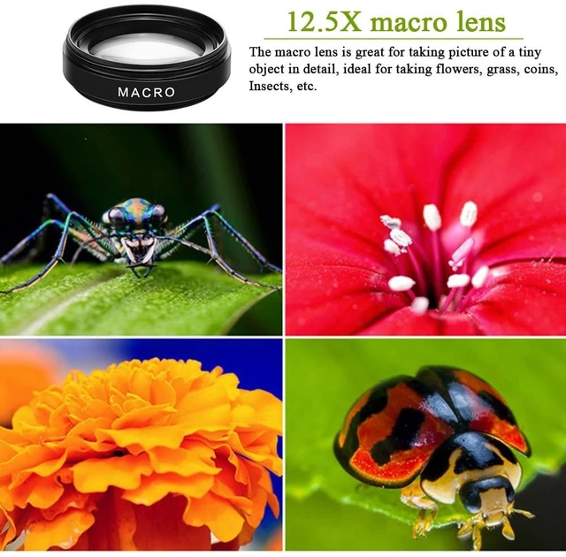 Alt view image 7 of 7 - Professional 2 in 1 Lens Universal Clip 37mm Mobile Phone Lens 0.45x 49uv Super Wide-Angle + Macro HD Lens for All Smartphones