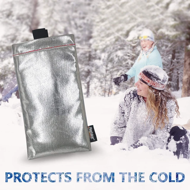 Alt view image 2 of 7 - Thermal Phone Case,Prevent OVERHEATING in The Sun, Prevent Lower Temperatures to Extend Battery Life, for iPhone 13Pro/14/14 Pro/15/15Pro/Samsung Galaxy and Similar Sized Phones-Silver