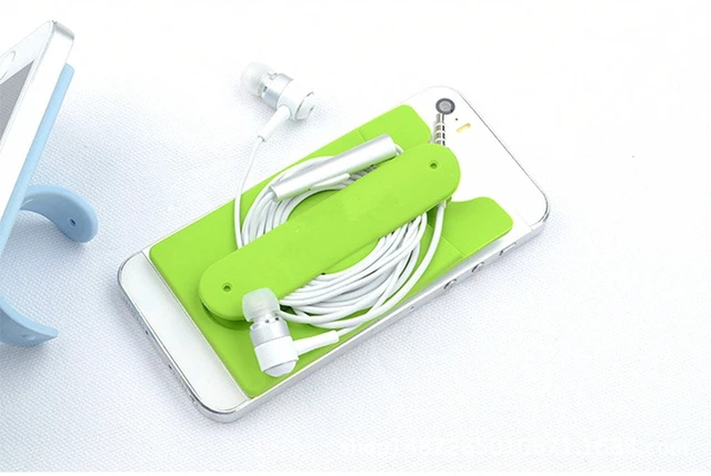 Alt view image 6 of 7 - Card Holder with Cell Phone Stand,Stick-on Silicon Rubber Smartphone Sleeve Support Wallet(6pcs)