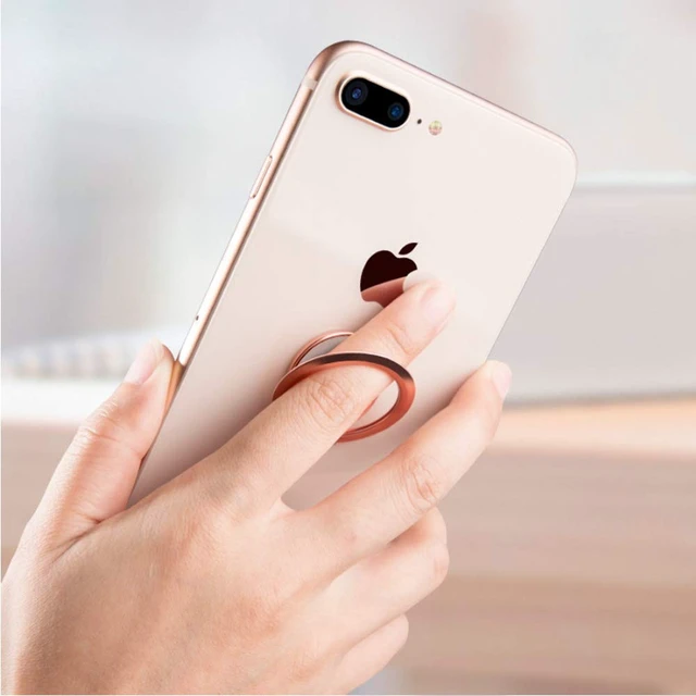 Alt view image 7 of 7 - World's Slimmest Phone Ring Holder, Tomorotec Ultra Thin Cell Phone Ring Stand for Magnetic Car Mount Hook Compatible for iPhone Samsung Smartphone Accessories (Pink)