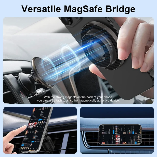 Alt view image 3 of 7 - Phone Grip Stand MagSafe Ring Holder for Samsung Galaxy S26 Ultra | Magnet Gym Finger Grip Kickstand Dual-Sided Magnetic Car Mount for Samsung S25/S24 FE/Z Fold7/Flip7 iPhone 17 Pro Max/17e/16e