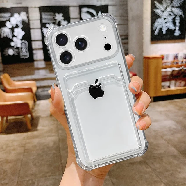 Alt view image 2 of 7 - Clear Wallet Phone Case for iPhone 18 Pro Max /17 Pro Max, Upgrade Card Slot Case, Slim Fit Protective Soft TPU Shockproof Wallet Case for iPhone 18 Pro Max /17 Pro Max (Clear)