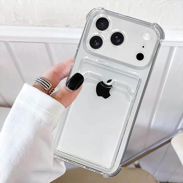 Alt view image 3 of 7 - Clear Wallet Phone Case for iPhone 18 Pro Max /17 Pro Max, Upgrade Card Slot Case, Slim Fit Protective Soft TPU Shockproof Wallet Case for iPhone 18 Pro Max /17 Pro Max (Clear)