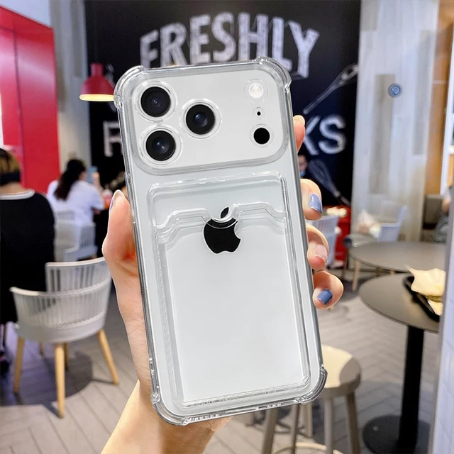 Alt view image 4 of 7 - Clear Wallet Phone Case for iPhone 18 Pro Max /17 Pro Max, Upgrade Card Slot Case, Slim Fit Protective Soft TPU Shockproof Wallet Case for iPhone 18 Pro Max /17 Pro Max (Clear)