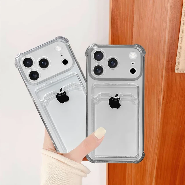Alt view image 6 of 7 - Clear Wallet Phone Case for iPhone 18 Pro Max /17 Pro Max, Upgrade Card Slot Case, Slim Fit Protective Soft TPU Shockproof Wallet Case for iPhone 18 Pro Max /17 Pro Max (Clear)