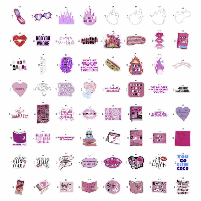 Alt view image 3 of 7 - 100Pcs Burn Book Stickers for Water Bottle, Laptop - MEA Girls Stickers, Burn Book Party Supplies & Decorations, Merch, Gifts for Women & Men