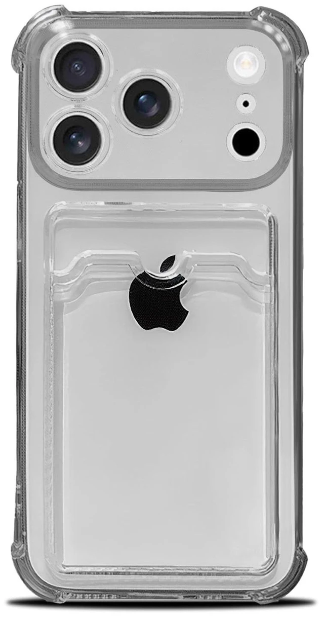 Main image of Clear Wallet Phone Case for iPhone 18 Pro Max /17 Pro Max, Upgrade Clear Card Slot Case, Slim Fit Protective Soft TPU Shockproof Wallet Case for iPhone 18 Pro Max /17 Pro Max (Black)