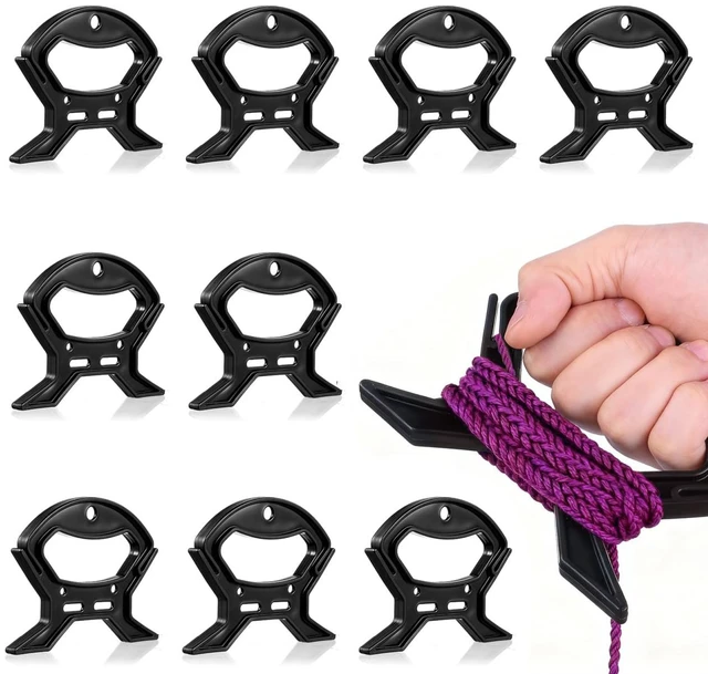 Main image of 10PCS Small Rope Winder: Black String Light Storage Reel Cord Reel Wire Storage Wrap for Extension Cord Holder Plastic Winding Clip for Home Office Garage Rv Workshop