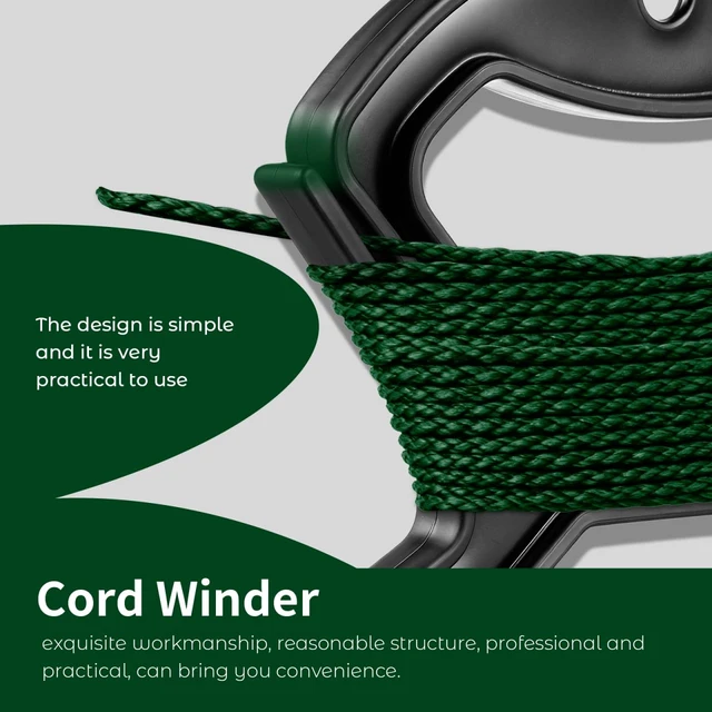 Alt view image 6 of 7 - 10PCS Small Rope Winder: Black String Light Storage Reel Cord Reel Wire Storage Wrap for Extension Cord Holder Plastic Winding Clip for Home Office Garage Rv Workshop