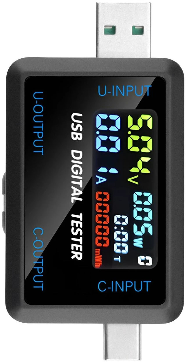 Main image of Versatile USB Type-C Analyzer Digital Tester DC 4.5-36V 0-8A Voltage Current Meter Power Capacity Tester Dual Port