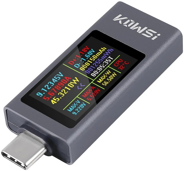 Main image of 360W USB C Tester Power Meter Type-C PD Tester Digital Multimeter 4-30V 0-12A Voltage and Current Tester Meter Voltmeter Power Bank Capacity USB Cable Charger Detector
