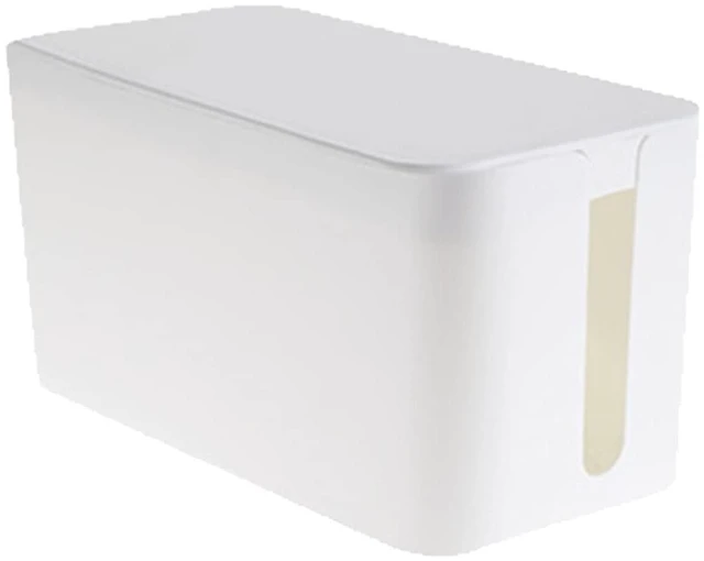 Main image of Cable Management Box,Power Cover Surge Protector for Desk Small White | Cable Organizer Box to Hide Wires,Power Strip Storage, Router Organizer, Desktop Tidy,Surge Protector