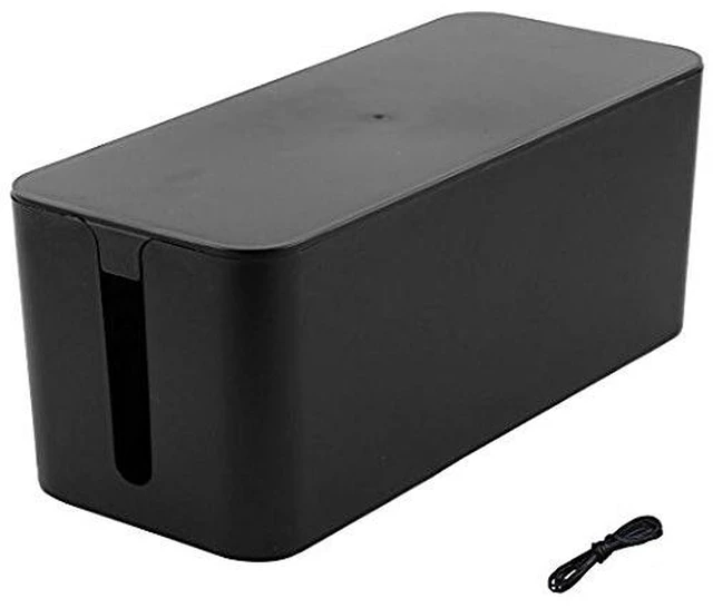 Main image of Mini Cable Management Cord Cover Wire Hider Box Concealer Organizer Protector System for Home Theater Entertainment Center Office School (Mini, Black)