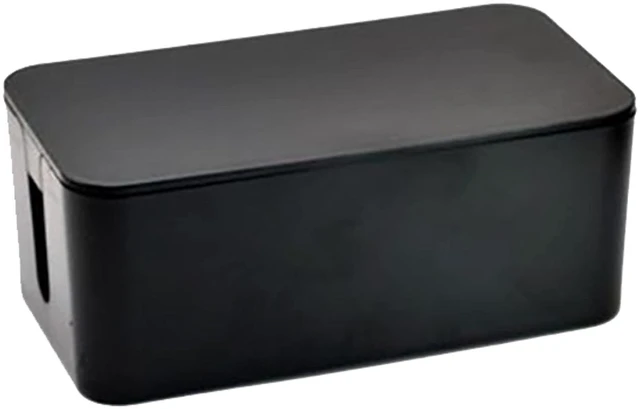 Main image of Cable Management Box,Power Cover Surge Protector for Desk Large Black | Cable Organizer Box to Hide Wires,Power Strip Storage, Router Organizer, Desktop Tidy,Surge Protector