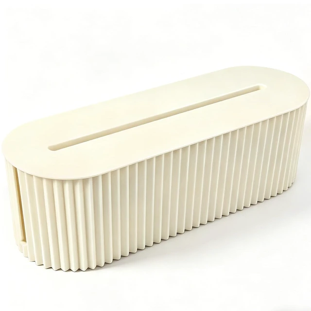 Main image of Cable Management Box Cord Organizer Box, Wires Hide Box -Beige | Cord Concealer for Power Strips Surge Protectors Adapters Office Desk