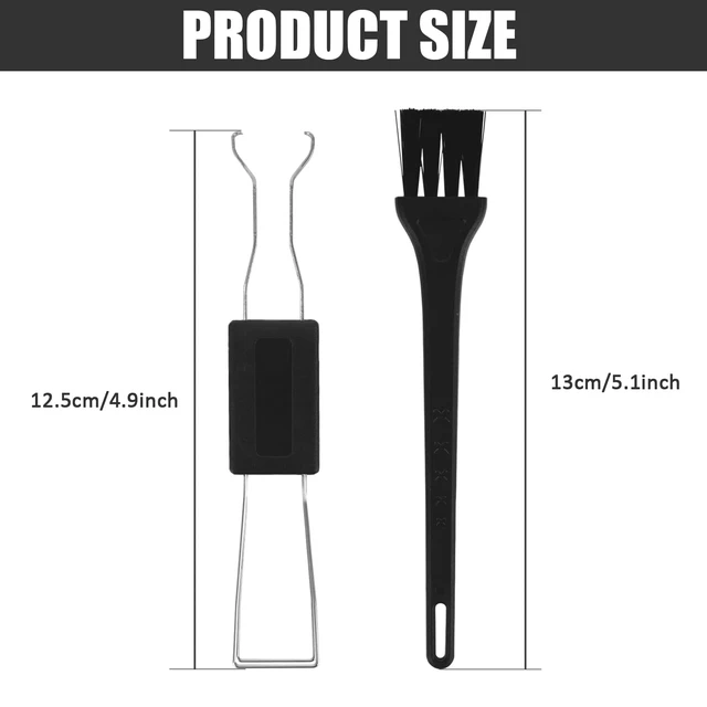 Alt view image 2 of 5 - 3-Pc Keyboard Cleaning Tool Set: Keycap Puller & Dual Brushes for Home, Office and Shared Spaces