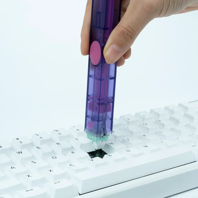 Alt view image 2 of 7 - Twins 2 in 1 DIY Tool Switch Puller Keycap Puller Integrated(Purple)