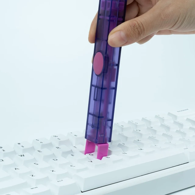Alt view image 3 of 7 - Twins 2 in 1 DIY Tool Switch Puller Keycap Puller Integrated(Purple)