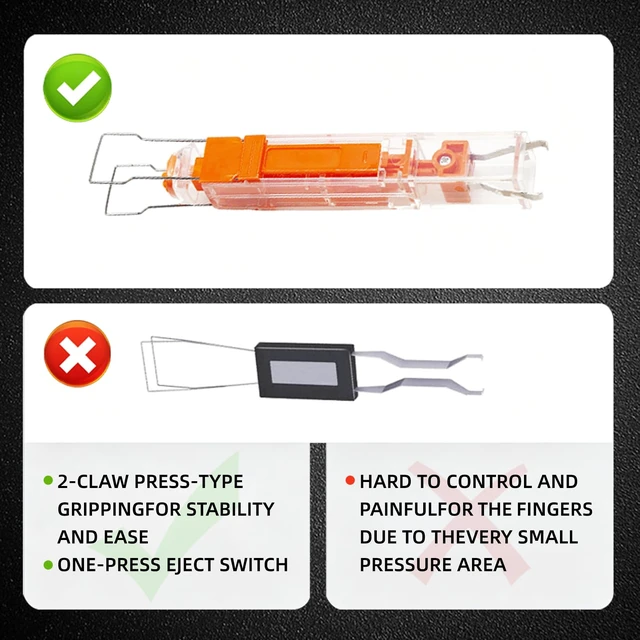 Alt view image 4 of 6 - Keycap Puller Switch Puller for Mechanical Keyboard, 2-in-1 | See-Through Design, Dual-Claw Grip, Hot-Swappable & Magnetic Switches, for Gaming Keyboards