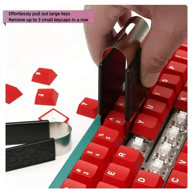 Alt view image 4 of 7 - WS Keycap Puller, Metal Keycap Remover Key Cap Removal Tool for Mechanical Keyboard Removing Fixing Tools 3U Size (L)