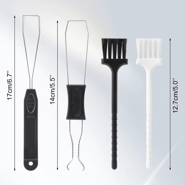 Alt view image 2 of 7 - Keycap Remover Tool Set, 2 PCS Stainless Steel Keycap Pullers with 2 PCS Keyboard Brushes for Mechanical Keyboard