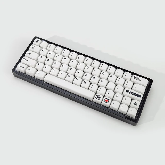 Alt view image 6 of 7 - Minimal White KOA Profile Keycaps Set,135 Keys PBT Sublimation Custom Keycaps for Mechanical Keyboards, Fits ANSI Layout 60%-Full-Sized Keyboards