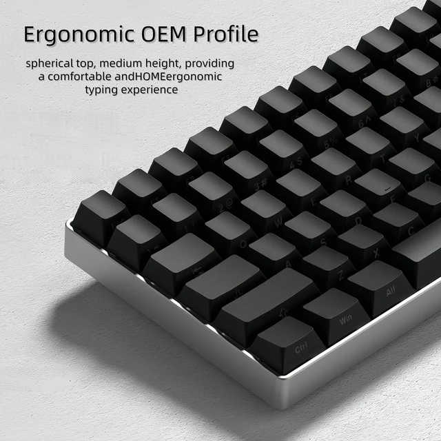 Alt view image 4 of 6 - Shine Through keycaps Set,Double Shot PBT keycaps Black | Side Print keyboard keycaps,OEM Profile custom Key caps for Mechanical Keyboards 60% 65% 75% 100% TKL Layout