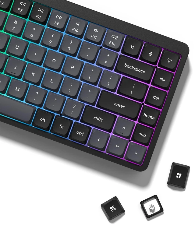 Main image of Low Profile keycaps,Black/Grey,Double Shot PBT keycap Set | 138-keys custom keycaps for Mechanical Keyboard 60% 65% 75% 96% 100% cherry-MX switch,TKL, Full-Sized Layout