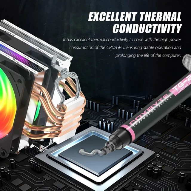 Alt view image 5 of 6 - TG-25 Thermal Paste, 13.8W/m-K High Thermal Conductivity, Non-Conductive CPU/GPU Thermal Grease for Desktop, Laptop, Server, 5+ Year Longevity, 2g Syringe with Spatula