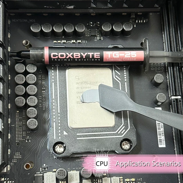 Alt view image 6 of 6 - TG-25 Thermal Paste, 13.8W/m-K High Thermal Conductivity, Non-Conductive CPU/GPU Thermal Grease for Desktop, Laptop, Server, 5+ Year Longevity, 2g Syringe with Spatula
