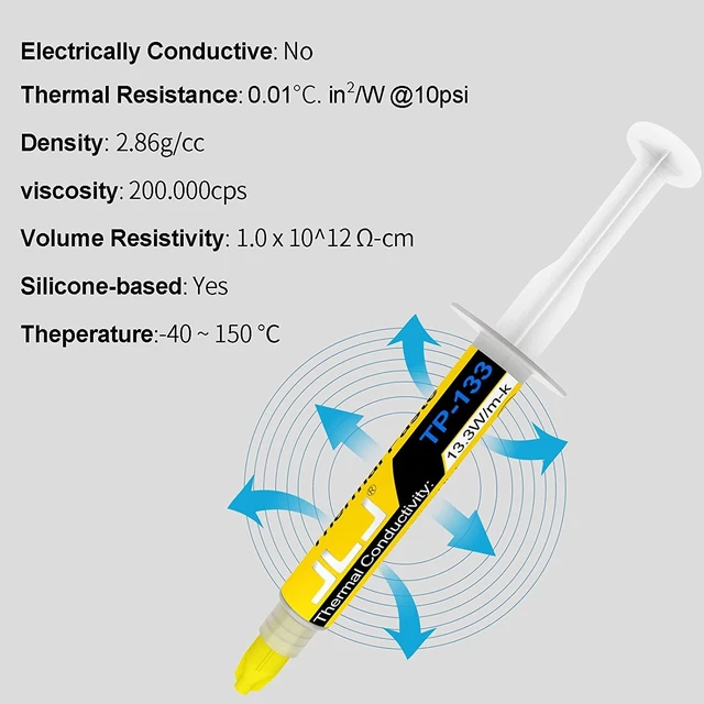 Alt view image 2 of 7 - Thermal Paste 3g Carbon Based Compound for CPU, GPU, IC and Heatsinks | Carbon Thermal Compound; Broad Compatibility; Easy Application; Efficient Heat Transfer; Durable Performance