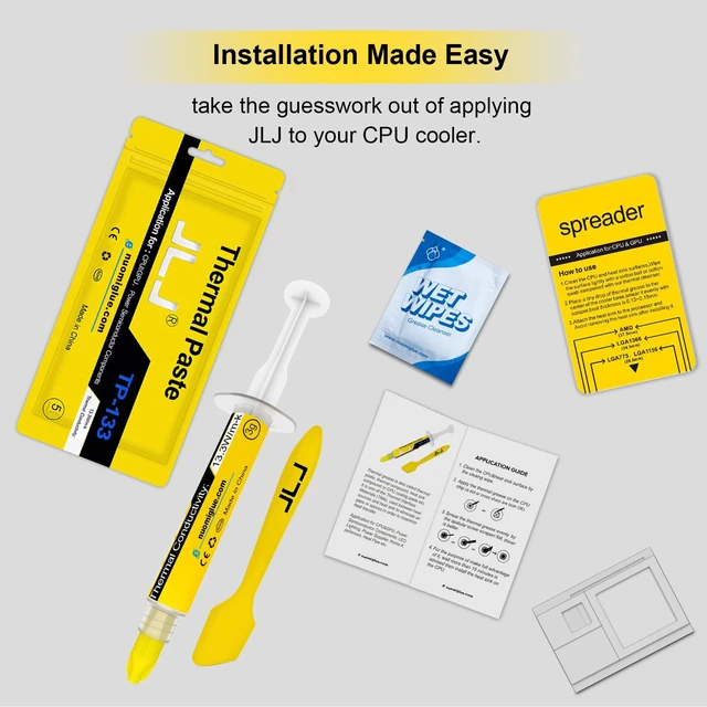 Alt view image 3 of 7 - Thermal Paste 3g Carbon Based Compound for CPU, GPU, IC and Heatsinks | Carbon Thermal Compound; Broad Compatibility; Easy Application; Efficient Heat Transfer; Durable Performance