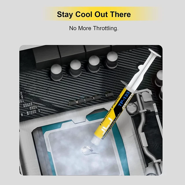Alt view image 4 of 7 - Thermal Paste 3g Carbon Based Compound for CPU, GPU, IC and Heatsinks | Carbon Thermal Compound; Broad Compatibility; Easy Application; Efficient Heat Transfer; Durable Performance