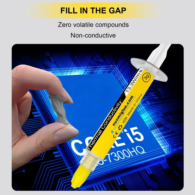 Alt view image 5 of 7 - Thermal Paste 3g Carbon Based Compound for CPU, GPU, IC and Heatsinks | Carbon Thermal Compound; Broad Compatibility; Easy Application; Efficient Heat Transfer; Durable Performance