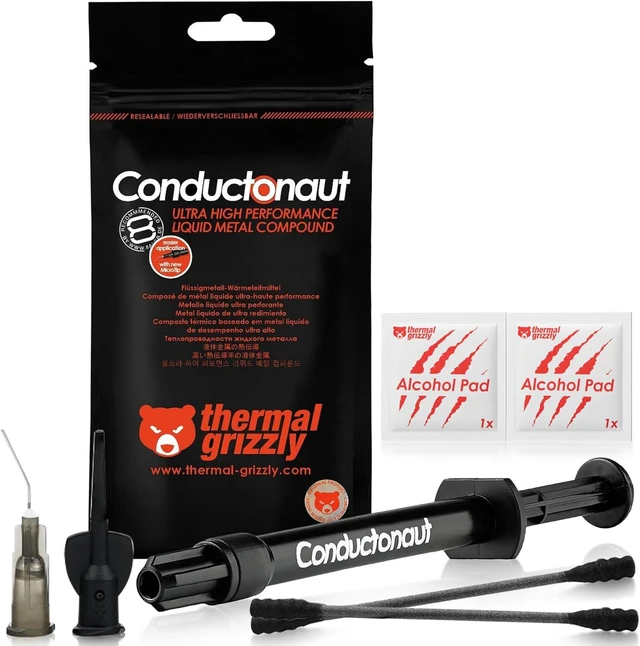Main image of Liquid Metal Thermal Paste Conductonaut 1 Gram | Made in Germany Liquid Metal for PS5, CPU, GPU, Xbox, Game Consoles Best for Overclocking Premium Materials
