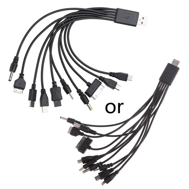 Alt view image 3 of 7 - 10 in 1 USB Multi USB Cables 20CM/7.87in for Mobile Phones, Speakers, Headphones & Older Mobile Phones
