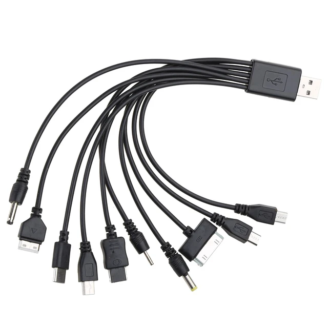 Alt view image 6 of 7 - 10 in 1 USB Multi USB Cables 20CM/7.87in for Mobile Phones, Speakers, Headphones & Older Mobile Phones