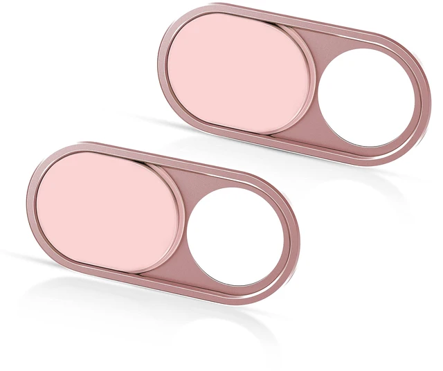 Main image of Laptop Camera Cover Slide, Metal 0.023 Inch Ultra-Thin, Pink | Webcam Cover for MacBook Pro / Air, Laptop, iMac, iPad, iPhone 8/7, PC Accessories, Privacy Web Camera Protection, 2 Pack