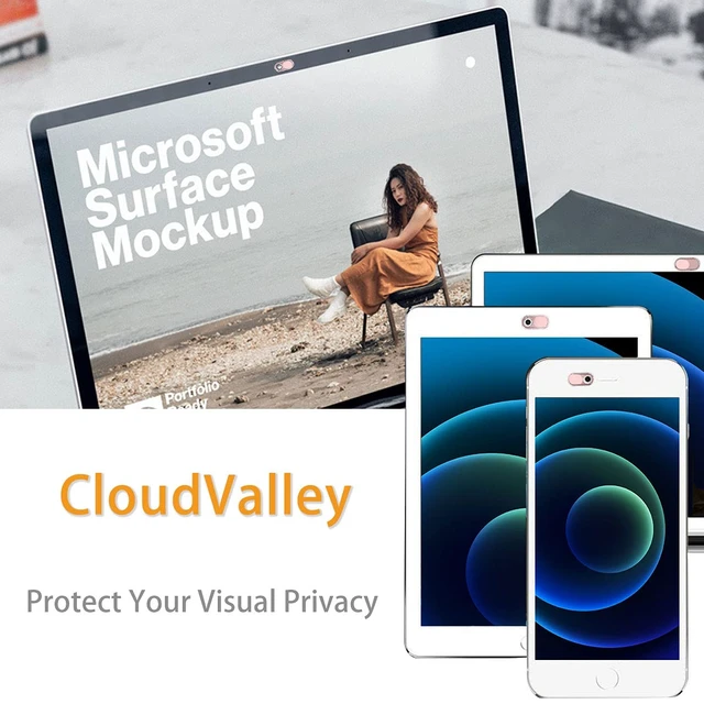 Alt view image 7 of 7 - Laptop Camera Cover Slide, Metal 0.023 Inch Ultra-Thin, Pink | Webcam Cover for MacBook Pro / Air, Laptop, iMac, iPad, iPhone 8/7, PC Accessories, Privacy Web Camera Protection, 2 Pack
