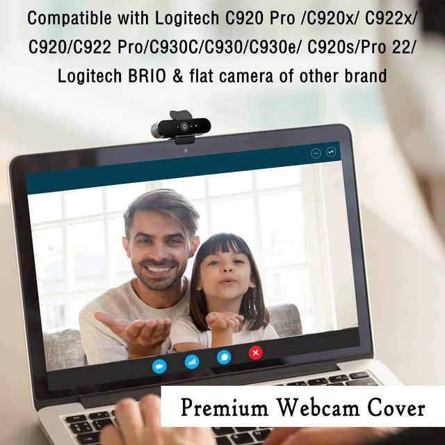 Alt view image 3 of 7 - Webcam Lens Cover Compatible for Logitech C920 Pro/C920x/ C922x/C920/C922 Pro/C930C/C930/C930e/ C920s/Pro 22/Logitech Brio 4K Ultra HD Webcam/HD C310,Lens Protector to Protect Security