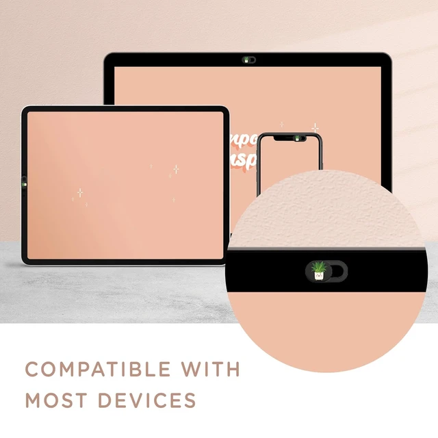 Alt view image 2 of 7 - 6pk Laptop Camera Cover Slide Cute, Laptop Accessories, Phone & Computer Camera Webcam Cover Slide, Web Cam Privacy Blocker (Plants (Small Size))