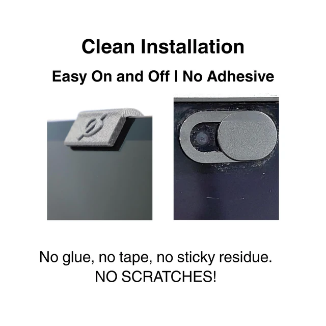 Alt view image 3 of 7 - Webcam Cover Slide for Laptop & Tablet Camera Privacy, No Adhesive No Residue, Flexible Cover for MacBook, iPad, PC & More, 4 Pack, Made in USA