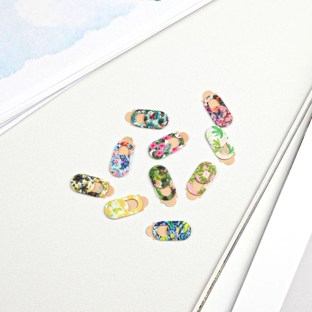 Alt view image 7 of 7 - 10-Pack Laptop Camera Cover Slide Cute Ultra Thin Floral Webcam Cover for iPhone, iPad, MacBook, Laptop, PC & Tablet Privacy Protection Slider